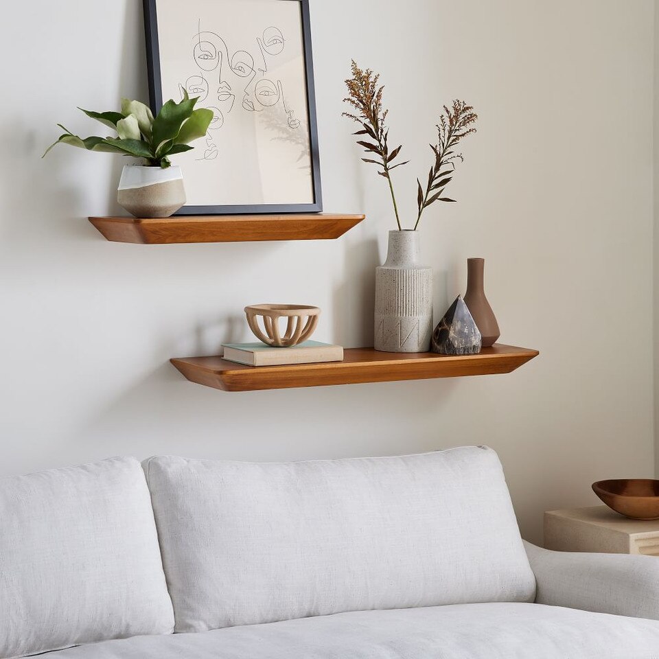 Slim Floating Wall Shelves (91 122 cm) West Elm UK